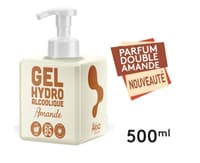 Gel Hydroalcoolique 500 ML avec pompe - Parfum Amande - Fabriqué en France - Akiva 
