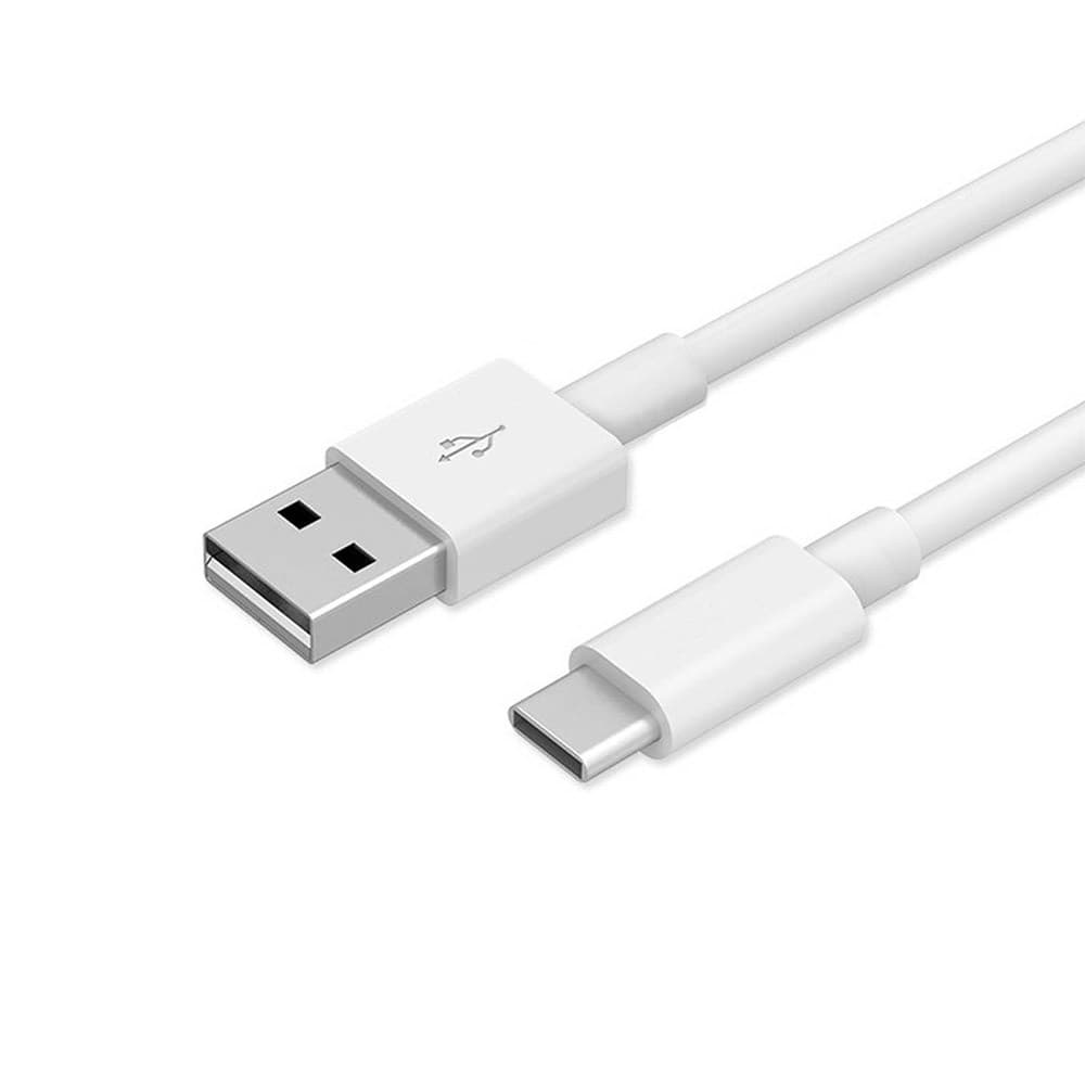 Câble Data USB Type C 1m, Embout long de 9mm Blanc (En V Odero