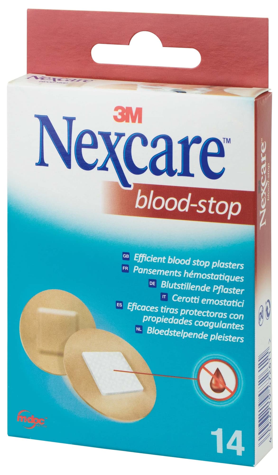Pansement NEXCARE Blood Stop Boîte 14 Rond