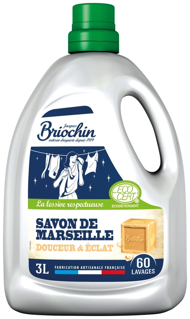 Lessive savon Marseille Ecocert 3L x4 pièces