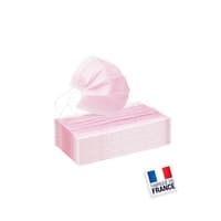 Masques chirurgicaux ENFANT Type 2R (BFE>98%) masque EN14683:2019 - Made in France - Rose