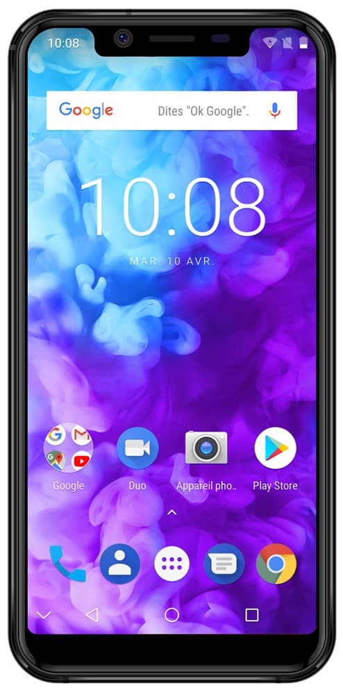 Konrow Must - Android 8.0 - 4G - Écran 5.85'' - Double Sim - 64Go, 4Go RAM - Noir