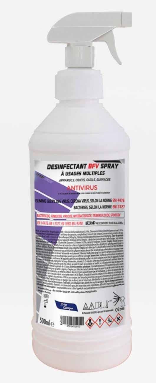 Spray nettoyant désinfectant virucide - 500 ml  