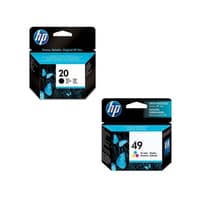 HP 20 noir / HP 49 Cartouches d'encre noir et couleur