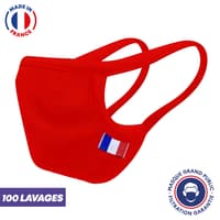 UNS1 100 lavages - Masque rouge fabriqué en France