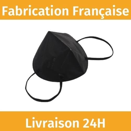 Masque FFP2 Noir Made In France 🇫🇷 : Masques FFP Français - Odero