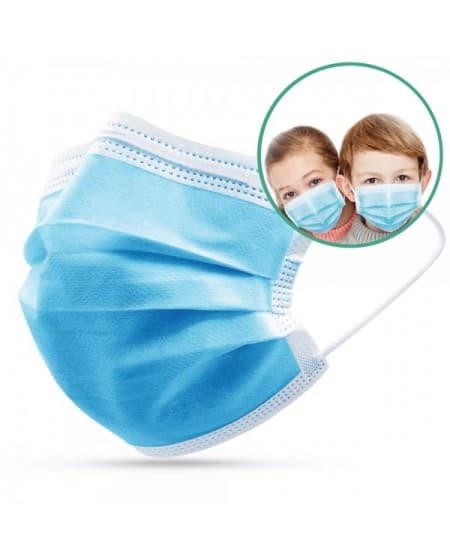 Masque de protection jetable pédiatrique pour enfant 