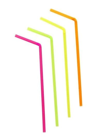 ALU - Paille smoothie fluo flexible Ø 8 250 fluo - colis 250