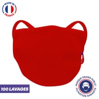 UNS1 100 lavages - Masque rouge fabriqué en France