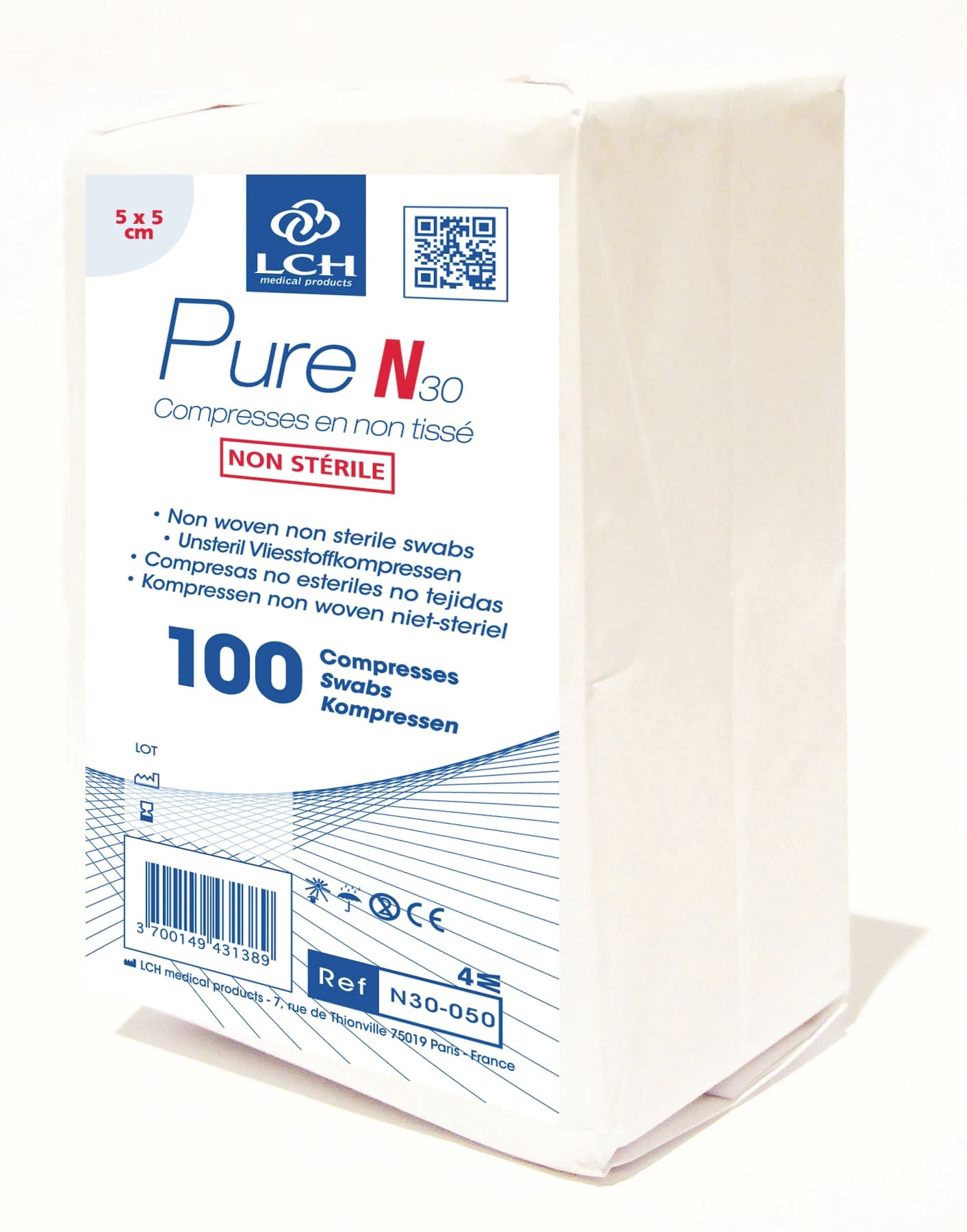 Compresses non tissée non stérile 30g5x5cmCart50x100pcs Odero Compresses non tissée non stérile 30g5x5cmCart50x100pcs Odero