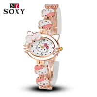 Montre Femme Hello Kitty Bracelet Blanc - Neuve Avec Petits Défauts