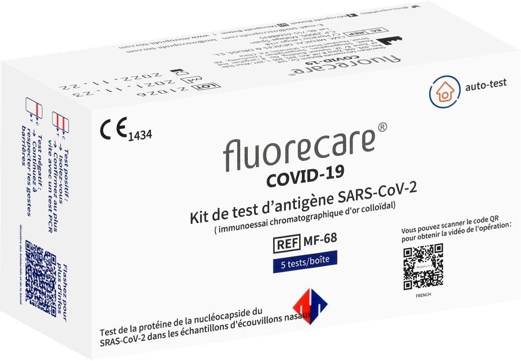 Autotest Nasal COVID-19 - Fluorecare - Boite de 5 tests