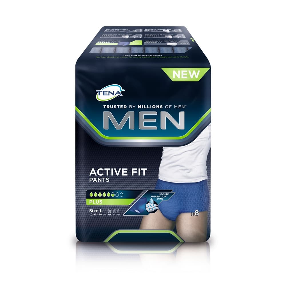 TENA Men Active Fit 6 gouttes Taille L Slips absorbants Odero