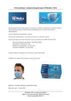 Masques chirurgicaux EN 14683 TYPE IIR - EFB > 98% | Fabriqué en France | Boite de 50 unités
