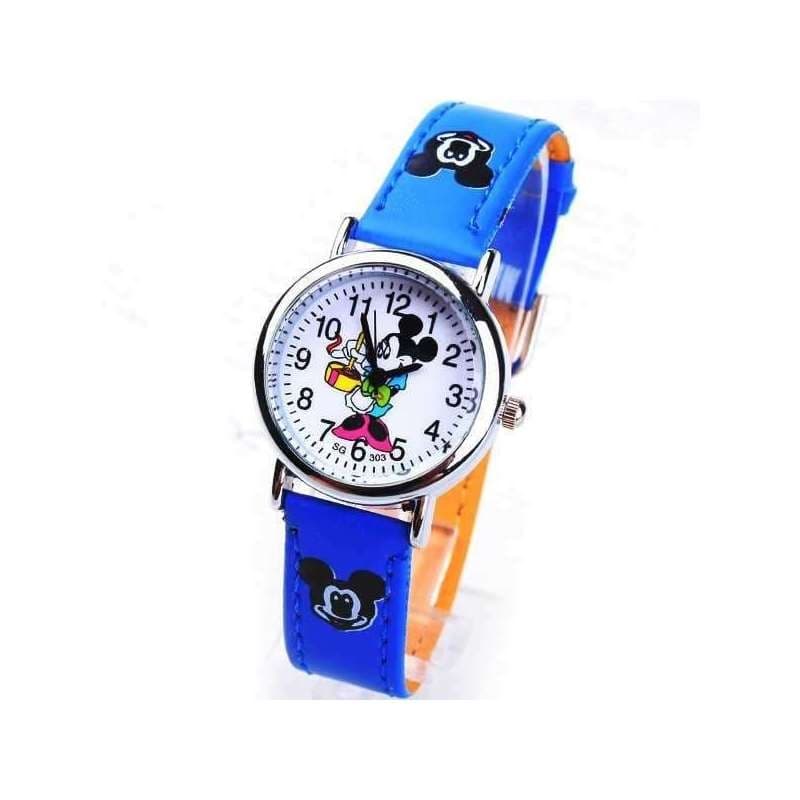 Montre pour enfants dessin Mickey - bracelet bleu