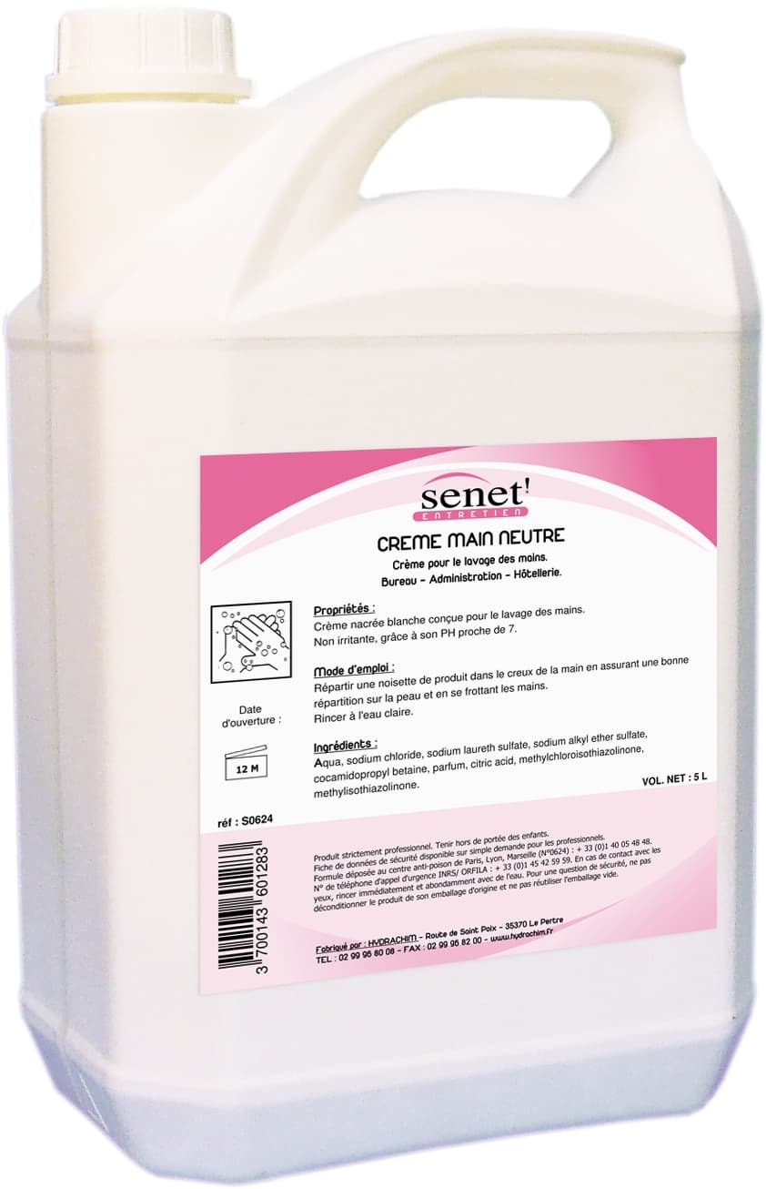SENET - Senet Crème mains Blanc - 2062481 - 5L