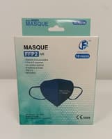 Masque FFP2 CE (EN149:2001 + A12009 ) - Bleu - Boite de 10 pièces