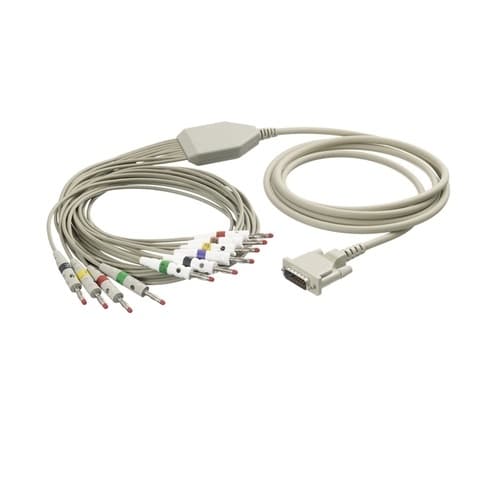 Jeu De 10 Fils ECG Pour Mortara ELI 250/280/350/380 – Code AHA, Embouts Banane