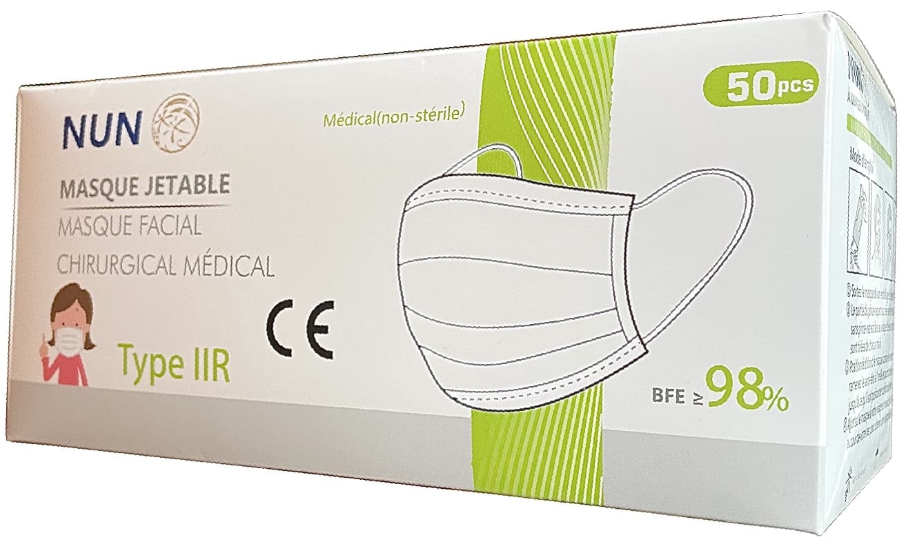 Masque Chirurgical Haute filtration Type 2R - vendu par 2000 masques 