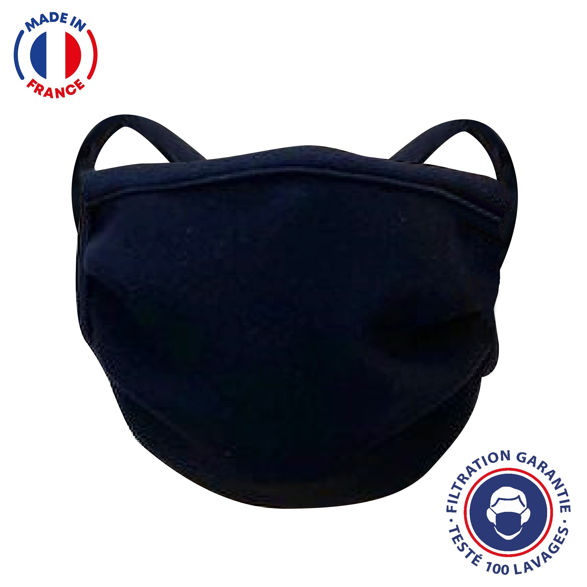 UNS1 100 lavages - Masque bleu marine fabriqué en France