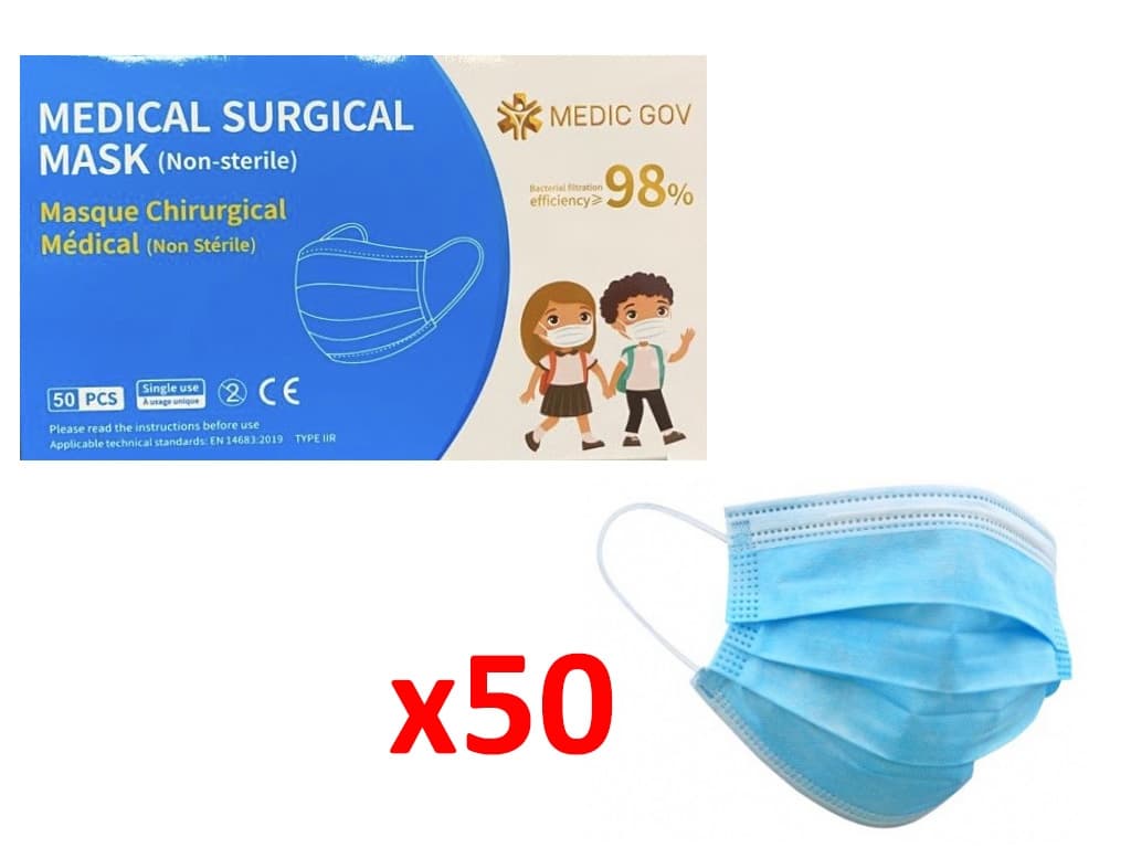 Masques médicaux pour Enfants 50 unités