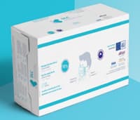 Masque 3 plis blanc lavable 5 fois - Boîte de 20 masques (Norme AFNOR & DGA)