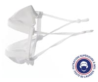 Masque inclusif fenêtre transparente lavable - UNS1 - Blanc