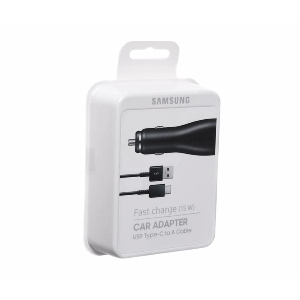 Samsung EP-LN915CBEGWW - Chargeur Voiture Complet - Adaptateur Fast Charge 15W & Câble USB Type-C - Noir (Emballage Originale)