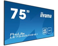 iiyama LE7540UHS-B1 affichage de messages 190,5 cm (75") LED 4K Ultra HD Noir