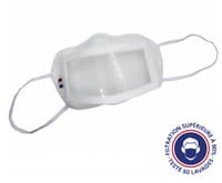 Masque inclusif fenêtre transparente lavable - UNS1 - Blanc