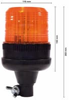 Gyrophare à Led série Horus 12-80v base flexible pour tige