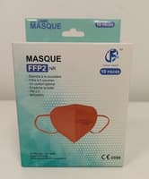 Masque FFP2 CE (EN149:2001 + A12009 ) - Orange - Boite de 10 pièces