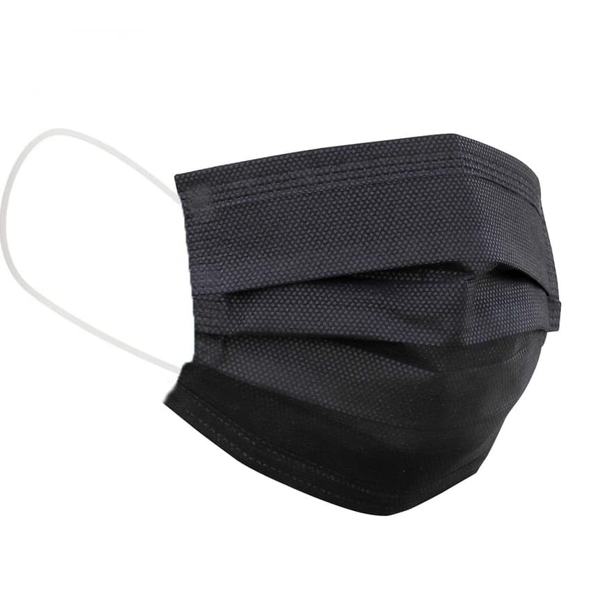 Masque chirurgical Type IIR (BFE>98%) EN14683:2019 - Noir