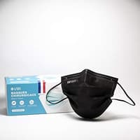Masques chirurgicaux Type 2R (BFE>98%) masque EN14683:2019 - Made in France - Noir