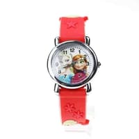 Montre pour enfant Princesse Elsa - Bracelet rouge - Motifs Princesse Elsa