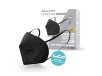 Masque FFP2 CE (EN149:2001 + A12009 ) - Noir- DMM Europe - Attache tête inclus - Boite de 20 pièces