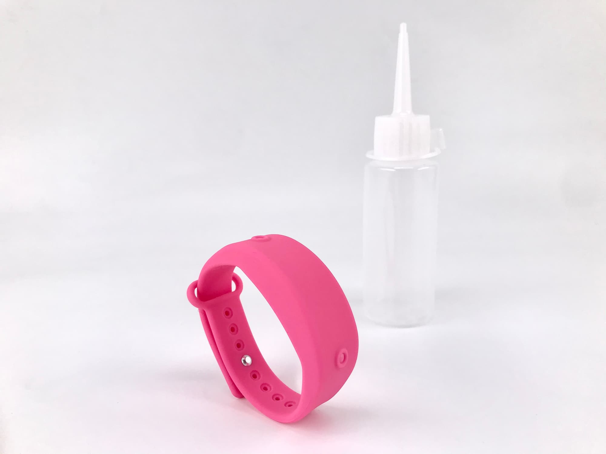 BRACELET DE DÉSINFECTION ROSE+ BOUTEILLE DE RECHARGE - ENFANT